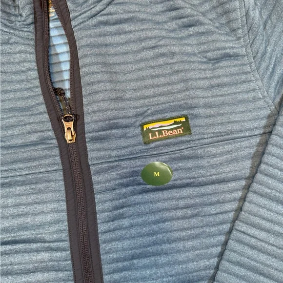 NWT L.L. Bean Men’s Blue Full-Zip Hooded Sweatshirt Jacket